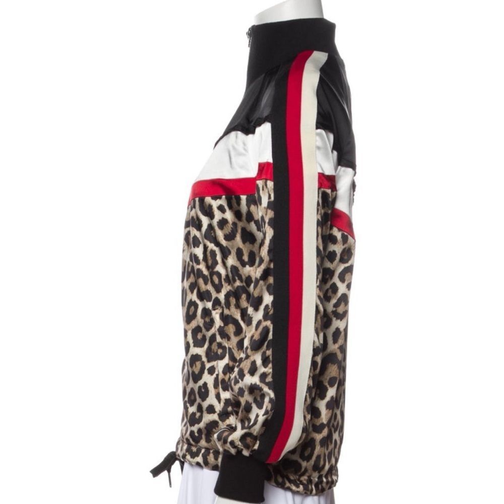 Pam And Gela Color Block Leopard Print Track Jack… - image 2